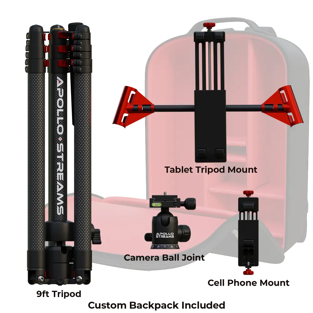 Apollo Streams Carbon Fiber Tripod Essential Pack Apollo Streams
