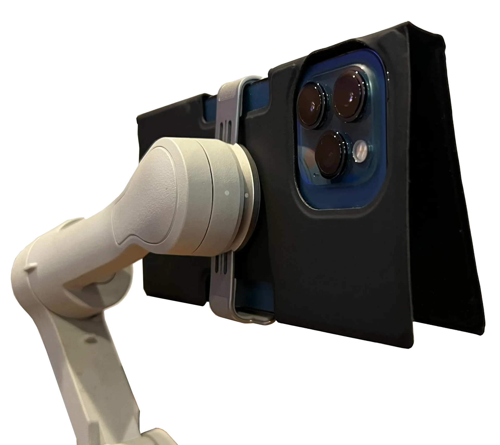 Apollo Streams gimbal iPhone weather shield — lightweight sun and rain protection for motorized gimbal